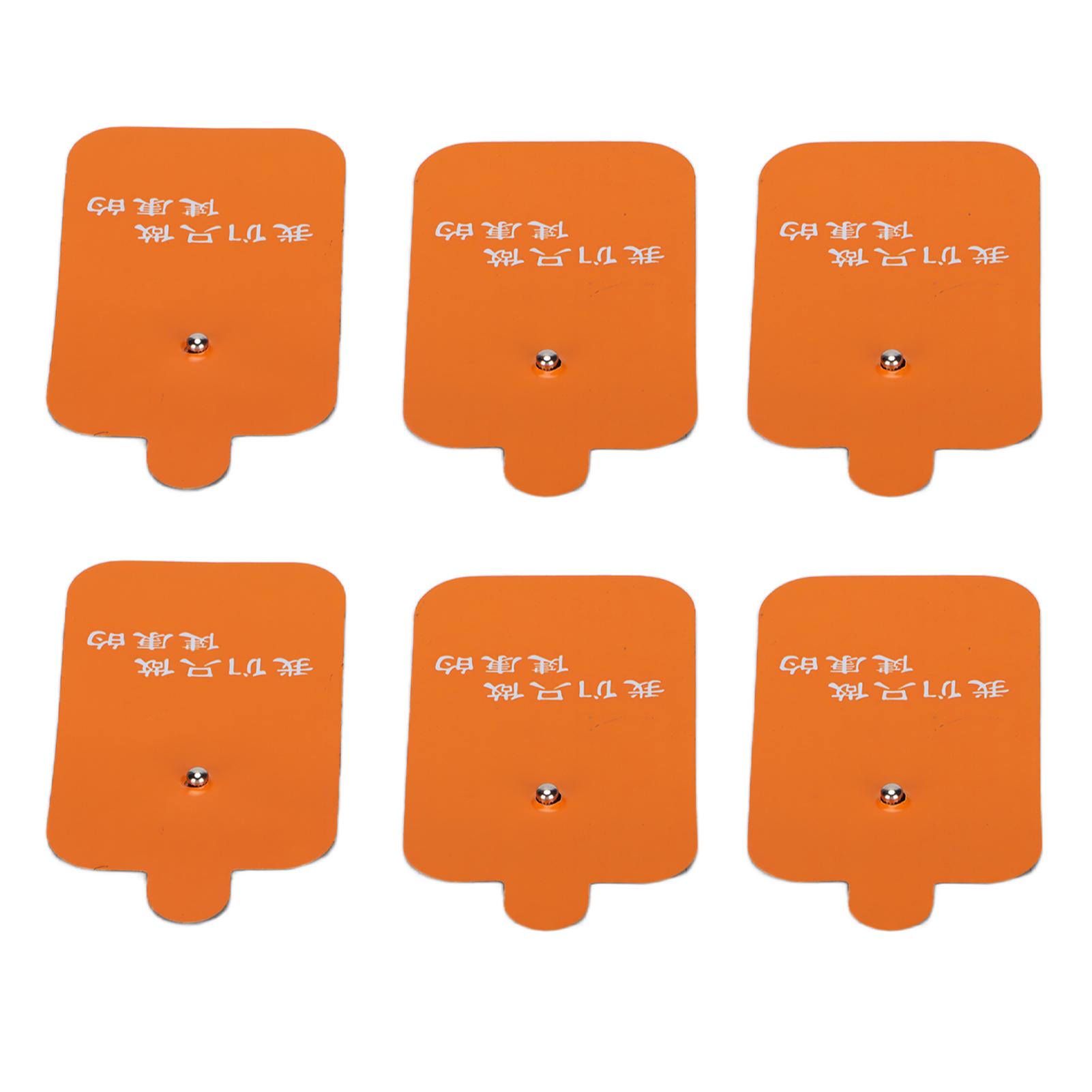 

10 шт., многоразовые сменные электродные накладки, аксессуары для электродов для массажера TENS, оранжевый