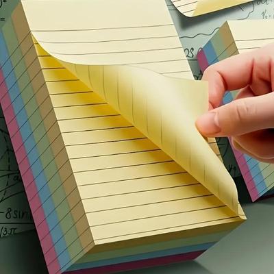 400 Pages Sticky Notes Set Portable Lined Adhesive Memo Pads for Note Taking Office Home and School Use Paper Material