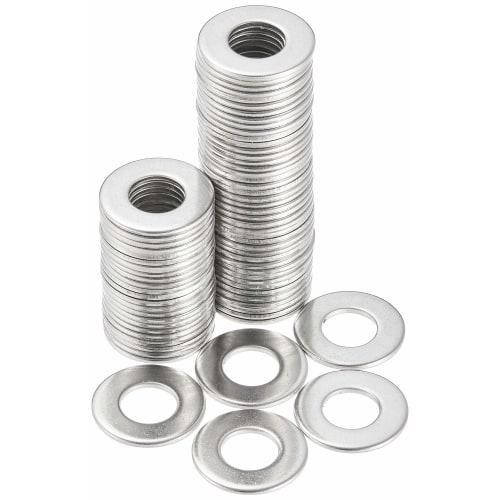 [M8 (8.5mm) Outer Diameter 18mm Thickness 1.2mm] SUS304 Stainless Steel Flat Washers, Pack of 70