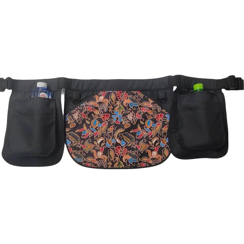 

Waterproof Adjustable Belt Apron Ethnic Pattern Multi-Function Tool Pouch Carpenter Work Black with Pattern