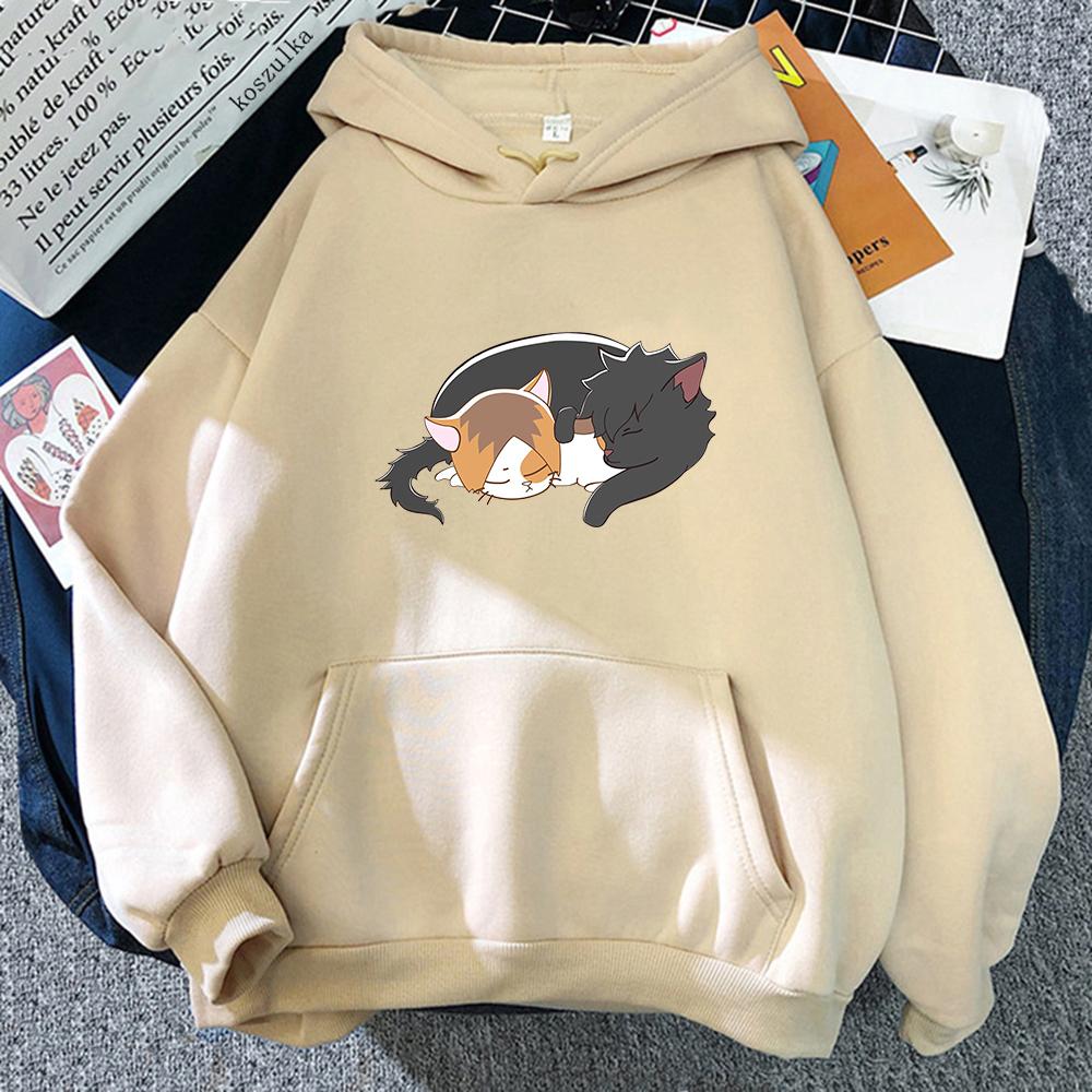 

Haikyuu Anime Streetwear Cute Kuroo Kenma Cats Sleeping Printed Hooded Men Women Classic Hoodies Harajuku Plus Size Sweatshirt XS