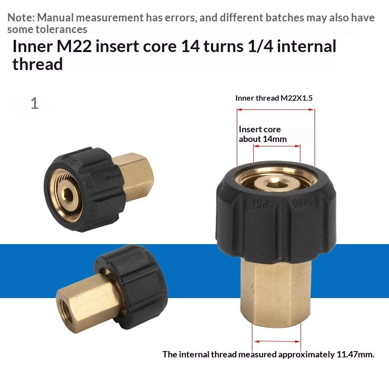 1Pcs Spray Sprinkler Quick Connector, Quick Release M22-14Mm/15Mm To 3/8 And 1/4 Inch Pressure Washer Adapter,