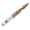 High Speed Steel 6.35mm Hex Shank Tap Drill Bit Compound Tap for Internal Chip Removal (M3)