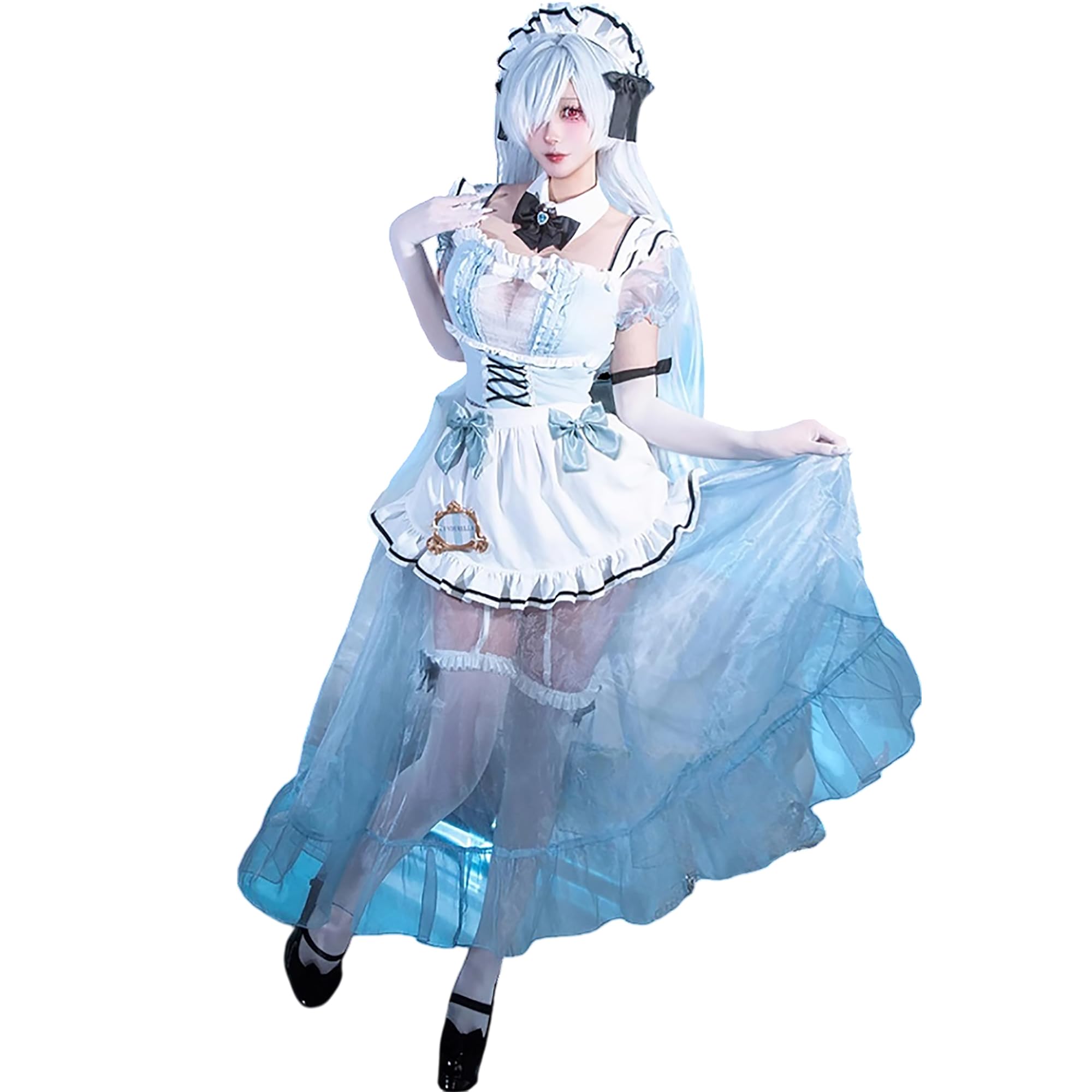 Goddess of Victory Cinderella Cosplay Costume Complete Set Maid Outfit Collaboration Cafe Maid Wig Accessories Included NIKKE Cosplay Costume for