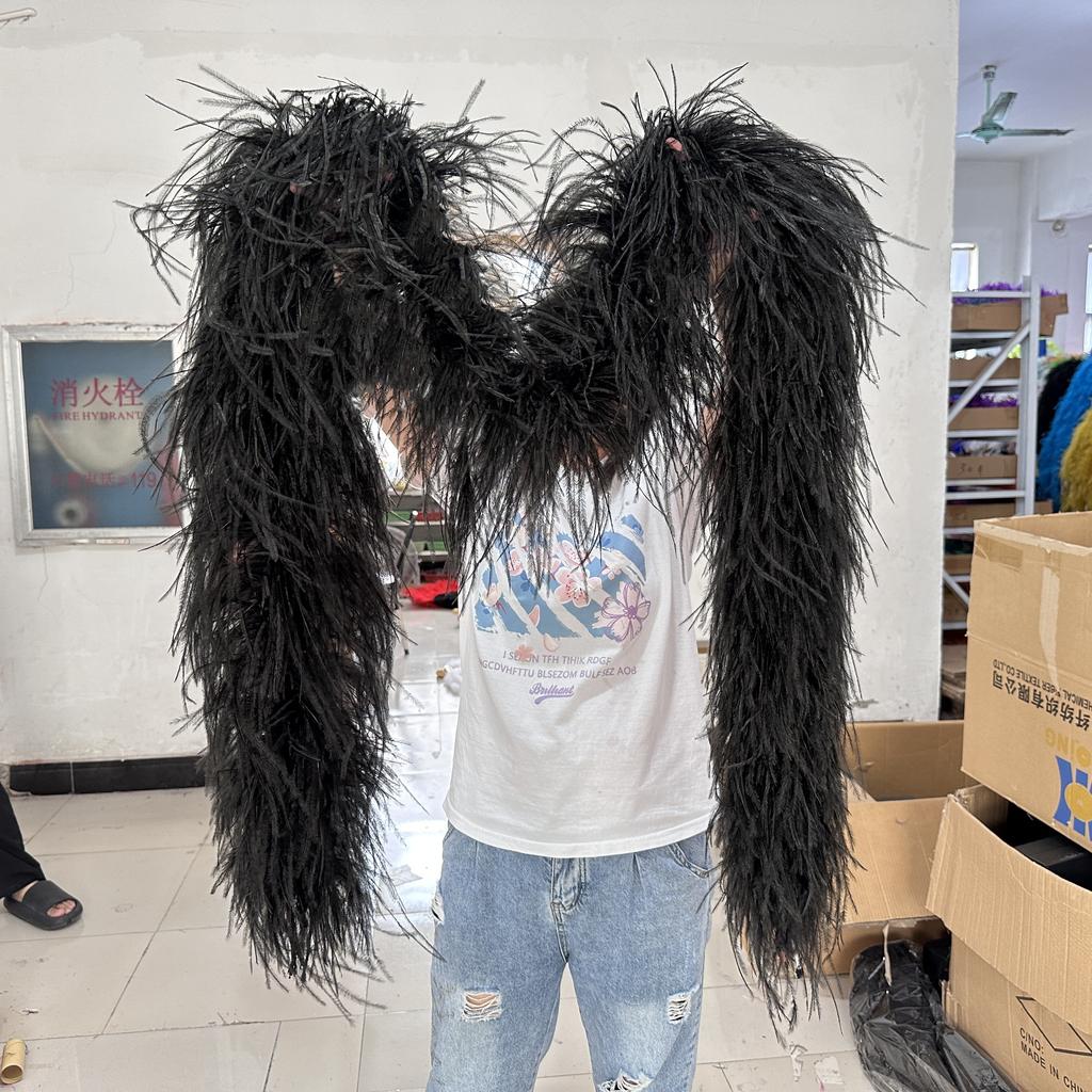 DIY Weißer STRAUSSENFEDER boa 1 6 10 15 35lagig Straußenfeder boa Besatz Tanzkleid Hochzeit Basteln Halloween Kundenspezifische Lieferung auf Lager