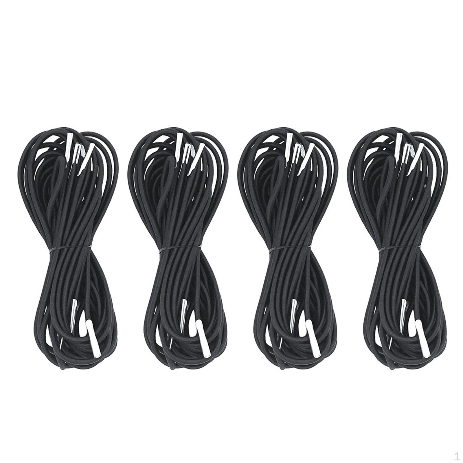 

4 Pack of Elastic Cords for Chair Repair, Universal Lawn Replacement Ropes чёрный