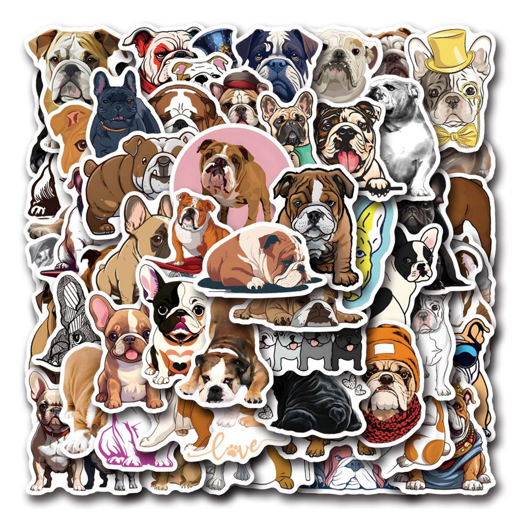 55 New Bulldog Bulldog Graffiti Stickers Decorate Notebook Suitcase Mobile Phone DIY Stickers