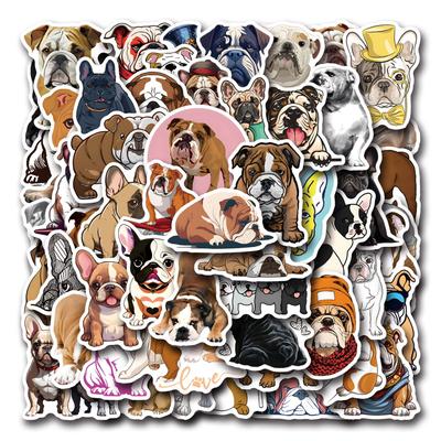 55 New Bulldog Bulldog Graffiti Stickers Decorate Notebook Suitcase Mobile Phone DIY Stickers