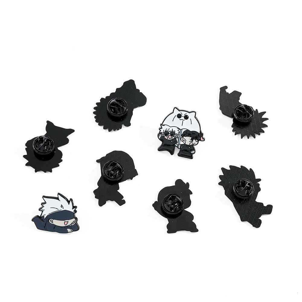 4 Stück Cartoon-Charakter Brosche Hübsche Augenmaske Junge Emaille-Anstecker Metallabzeichen Schmuck Rucksack Kleidung Zubehör Festival Geschenk