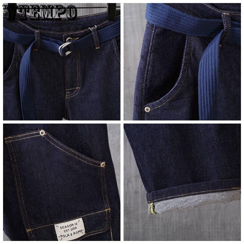 WTEMPO Herren Sommer Workwear Shorts Lose Plus Size Denim Shorts Retro Casual Shorts Weites Bein Shorts Anzug Shorts Outdoor Strandhosen