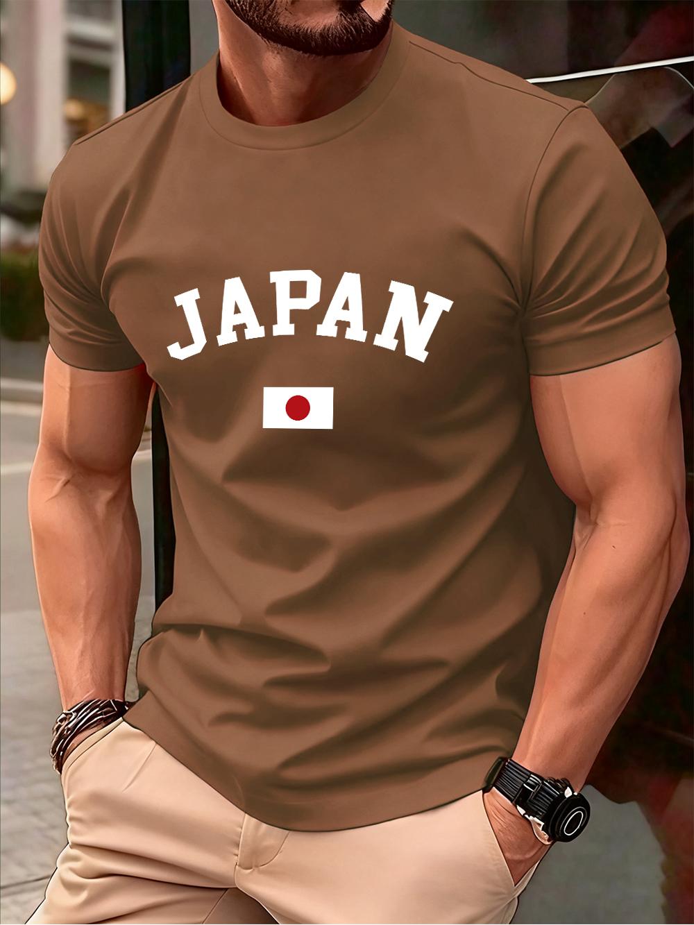 ZheXiong TEE Japanse Vlag Print Heren T-shirt Katoen Zomer Zacht Oversized Top Ronde Hals Korte Mouw Comfortabel T-shirt Casual Mannenkleding 3XL