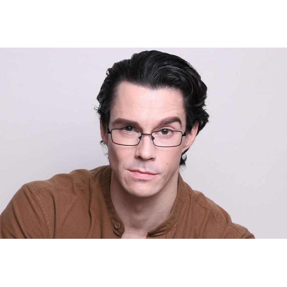 Full Rim Rectangle Black Smartbuy Collection Leyton 510c Fashion Unisex Eyeglasses