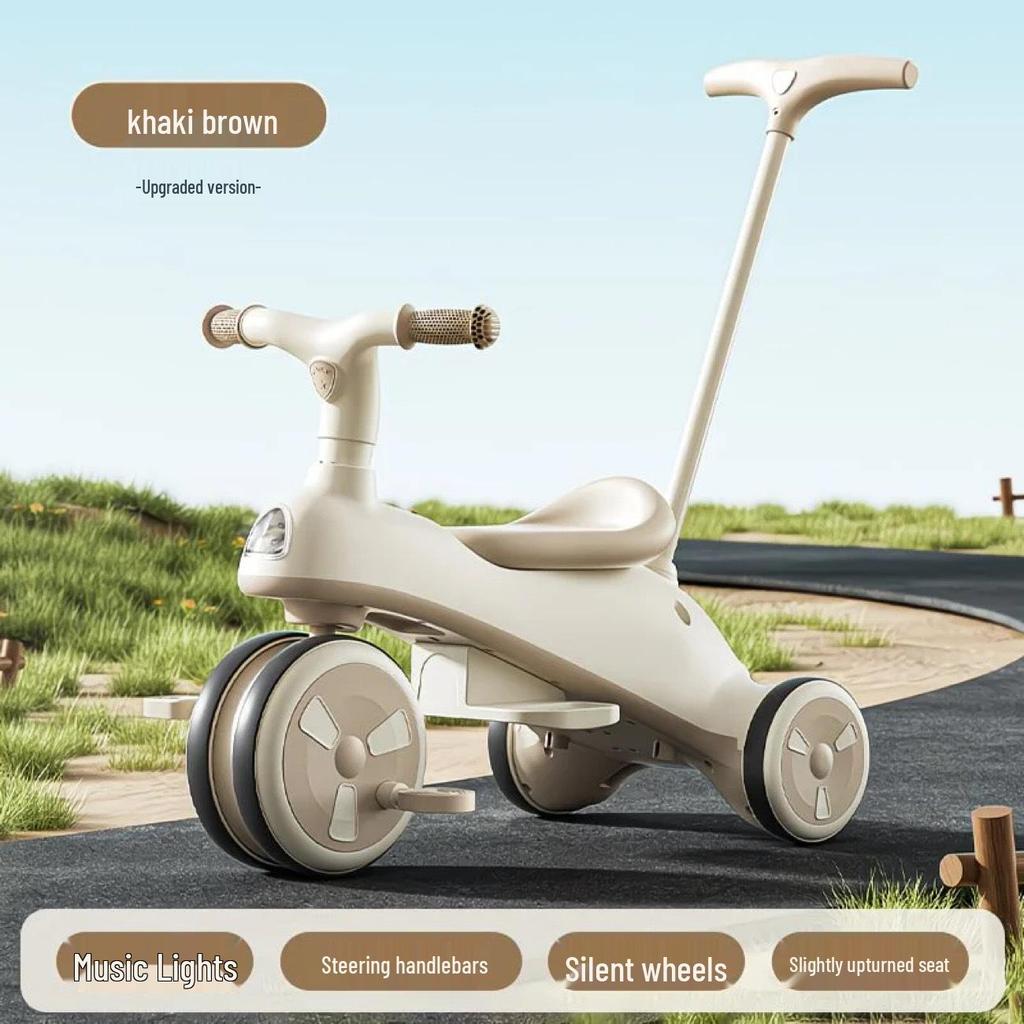 Multi-Functional Unisex Children's Tricycle: 3-in-1 Ride and Push for Ages 1 and Up