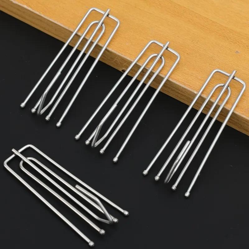 Heavy Duty Alloy Curtain Hook Metal Pinch Pleat Drapery Hardware Rustproof Window Treatment Accessories Fork Design Easy Install