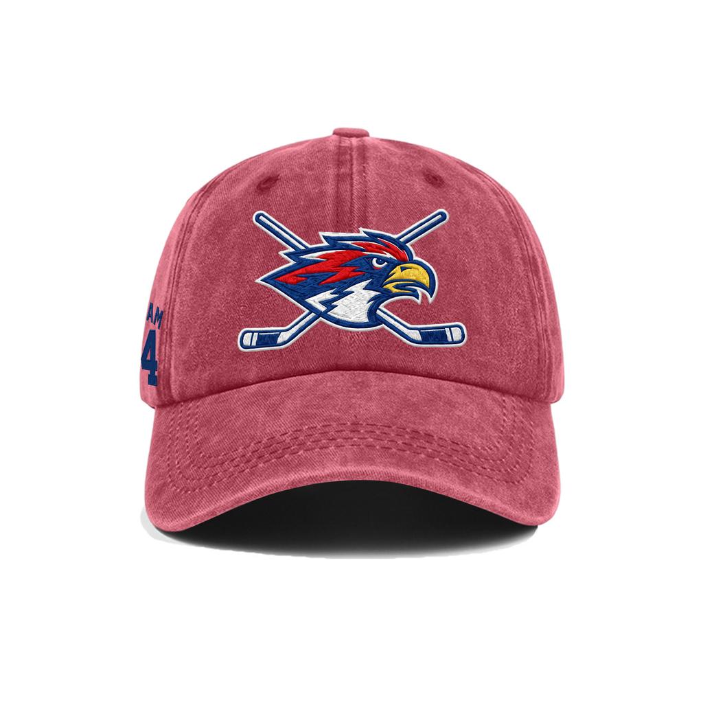 Washed Cotton Baseball Cap Soft Top Vintage Style Adjustable Back Closure Embroidered Logo Casual Outdoor Sports Hat for Daily Wear