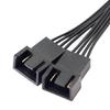 Computer Case Fan Splitter Cable 2Way 4Pin Pwms Fan Splitter Thermals Adaptive Design For Optimized Airflows In Gaming Rigs