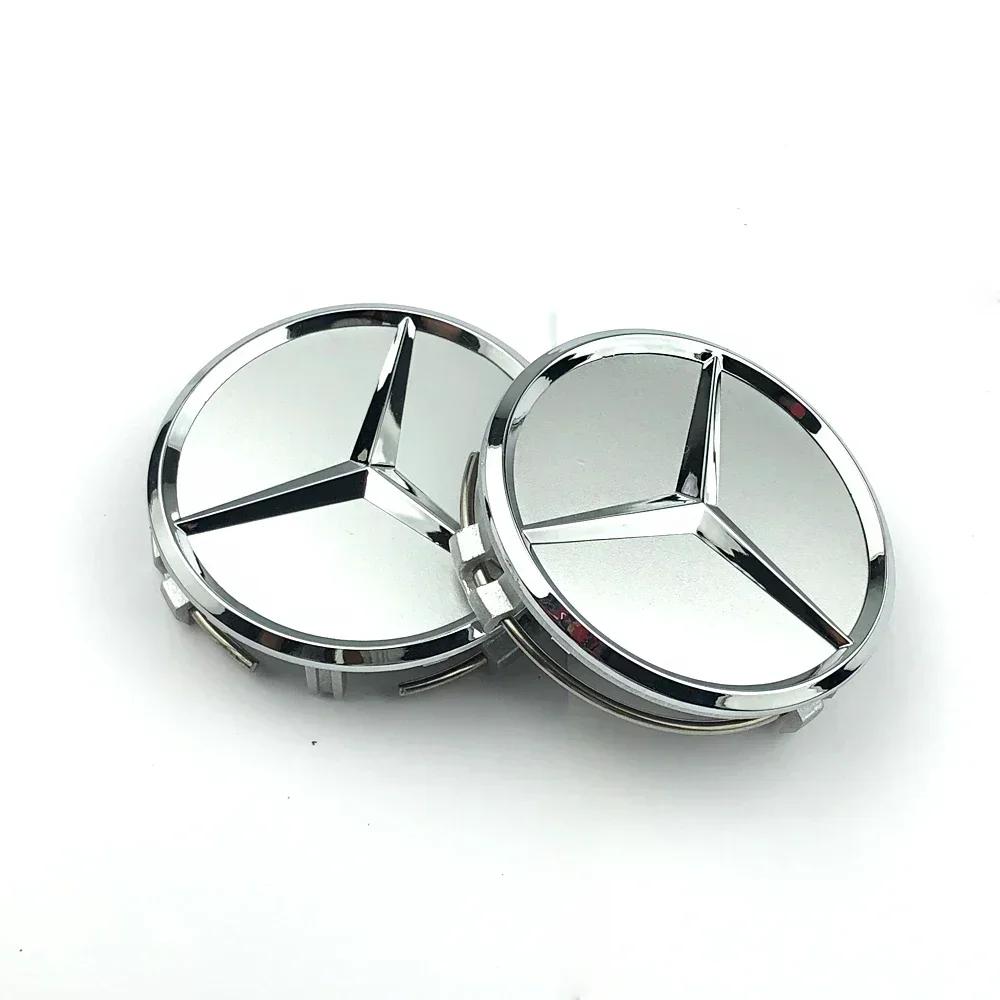 Kryt středového šroubu kola Mercedes Benz 4ks černý 75mm Poklička pro Mercedes w204 w211 w205 W212 amg w203 w213 w124 w176 w177 příslušenství