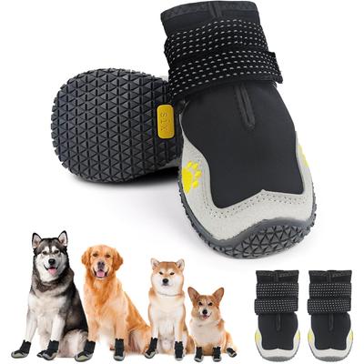 Buty dla psów ATUBAN dla dużych psów, wodoodporne buty dla średnich i dużych psów, na gorące chodniki, zimowe wędrówki po śniegu, oddychające, elastyczne