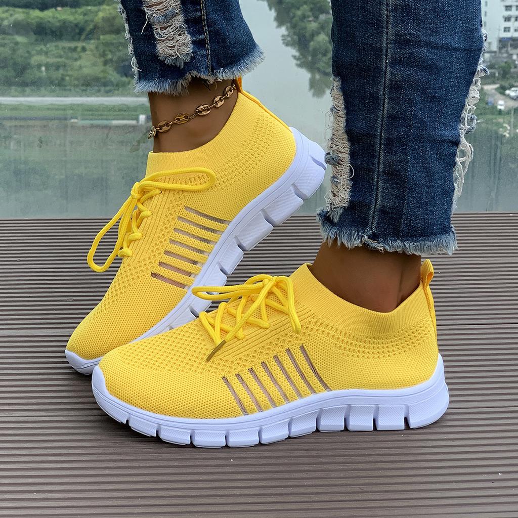 Fashion Cool Breathable Hollow Out Mesh Sneakers Women 2025 Summer Round Toe Lace Up Running Shoes Soft Sole Non Clip Sports Sneakers