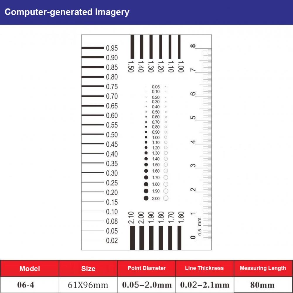 Plastic Crack Width Gauge Transparent Spot Inspection Ruler Manufacturing