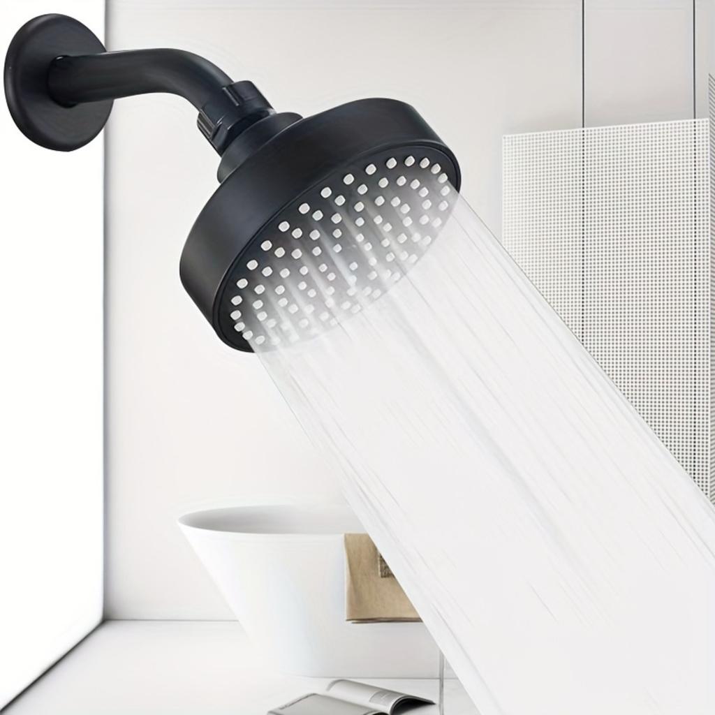 High Pressure Shower Head -Powerful, Luxurious Bathroom Shower Head with Powerful Jet and Small Silicone Nozzle - Wall Mounted