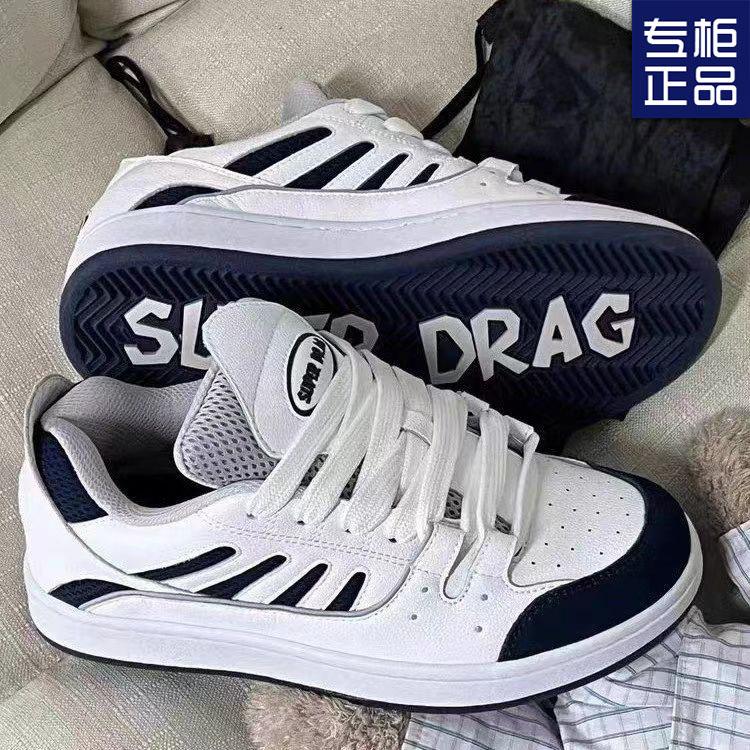 Bread shoes original niche white blue red low-top board shoes men's and women's retro casual shoes tide