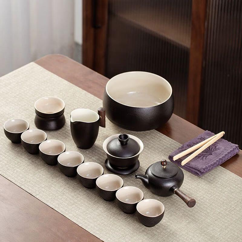 

Nordic Zen Black Pottery Kung Fu Tea Set