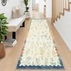 Green Kitchen Carpet Small Fresh Plant Flower Print Runner Fashion Minimalist Machine Washable Foldable Non-Slip Corridor Mat