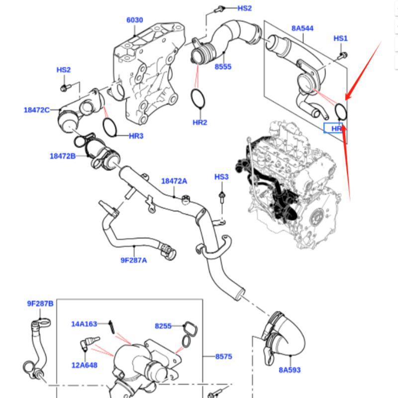 Suitable for Land Rover Discovery Range Rover Aurora Thermostat Seal LR123823