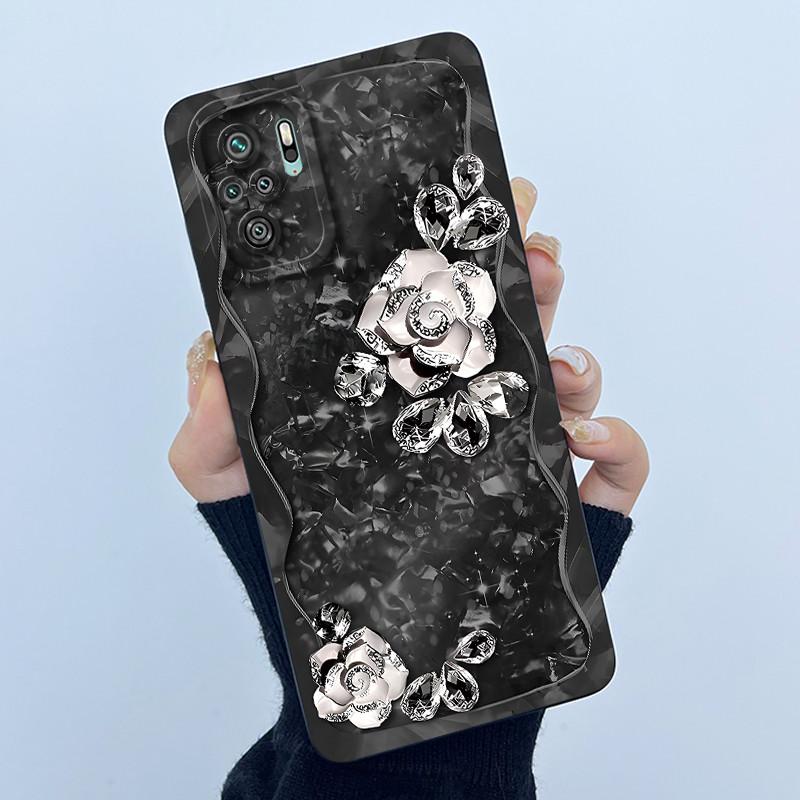 For Xiaomi Poco M5s Phone Case PocoM5s Cover Fashion Simplicity Butterfly Floral Soft Liquid Silicone Shell For Poco M 5s Fundas