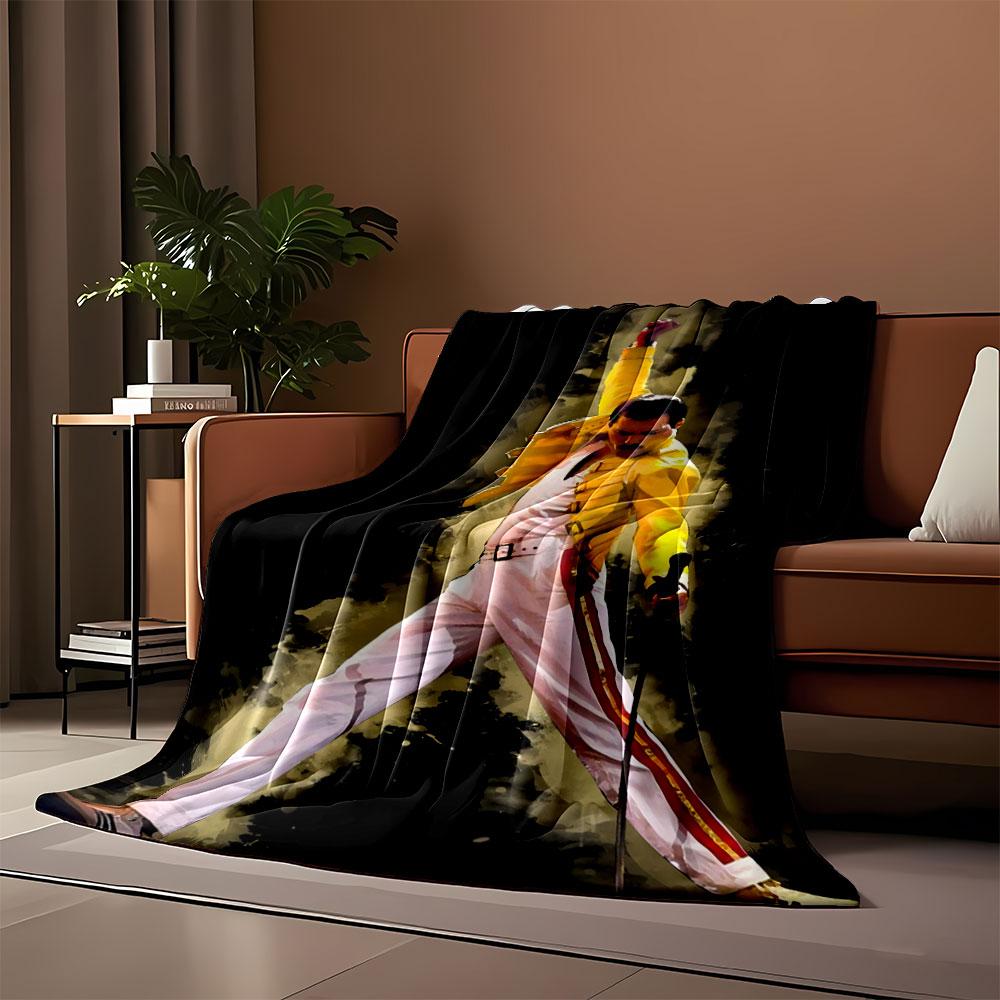 Iconic Performer In Yellow Jacket Print Blanket Soft and Cozy Perfect for the Living Room Bed Sofa or a Nap,gift
