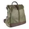 Women Travel Backpack Anti Theft PU Leather Backpack Women Casual Daypacks Travel Hiking Backpack Green
