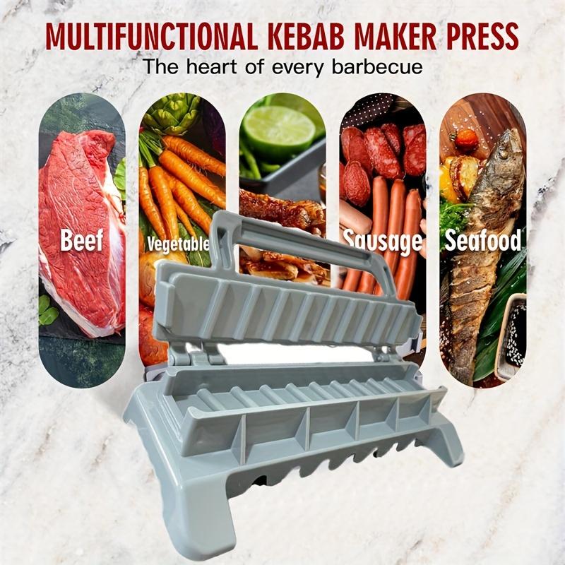 1pc, Easy Kebab Maker, Single-Row Plastic Skewer Mold, Food Safe and Portable for Effortless BBQ, Kitchen Supplies