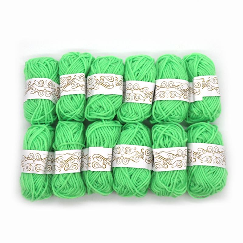 12Pcs Ball Handmade Knitting Yarn Wool Line Soft Thickness Line Crochet Yarn