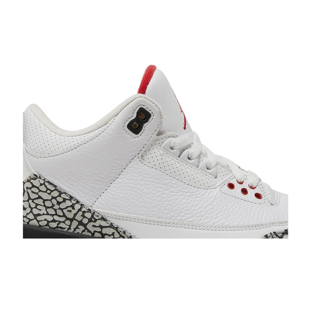Air Jordan 3 Retro NRG 'Free Throw Line' (Unisex) White / Fire Red-Cement Grey-Black Vintage Basketball Shoes 923096 101