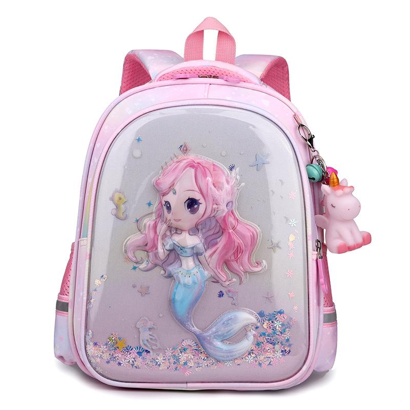 Children's Schoolbag Cute Kindergarten Schoolbag Girl Baby Burden Reduction Backpack First-class Primary School Schoolbag