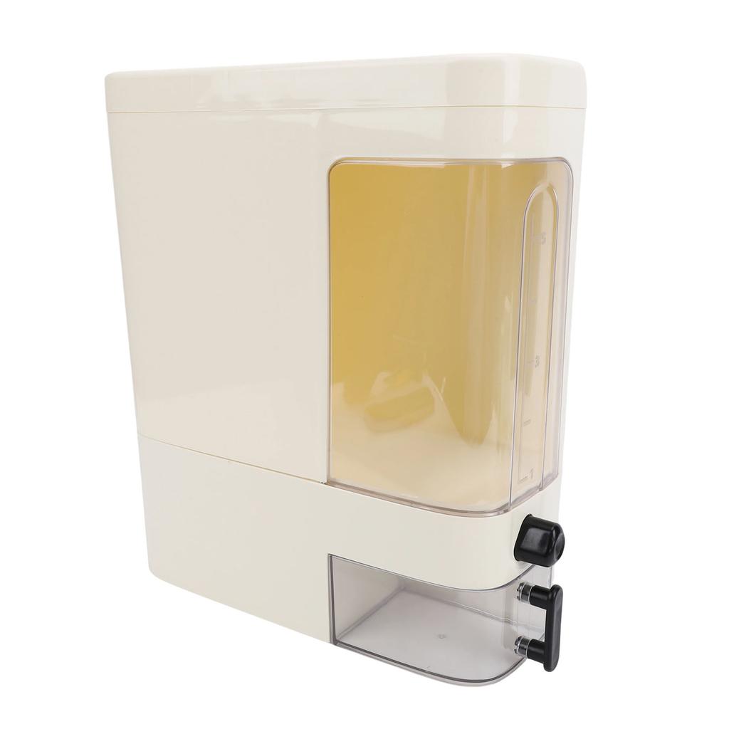 Rice Dispenser Press Type Humidity Proof Slim Rice Storage Container with Cup for Cereal Grain