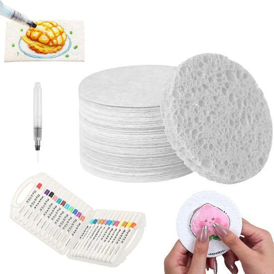 Magic Foam Texture Painting Kit 3D Drawing Magic Canvas Sponge with Water Brush Puffy Popcorn Painting Kit DIY Bubble Drawing Pens Art Supplies