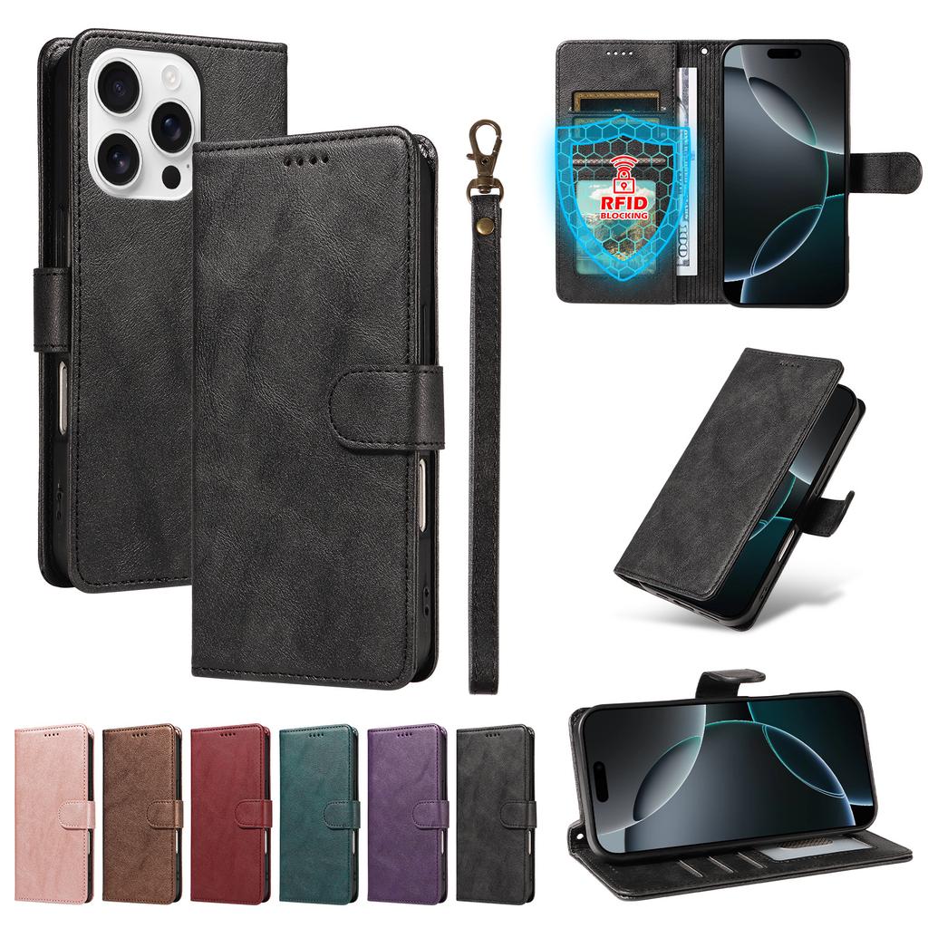 Applicable To OPPO Find X8 Pro Mobile Phone Case Realme16 ProPlus Business Solid Color Leather Case Card