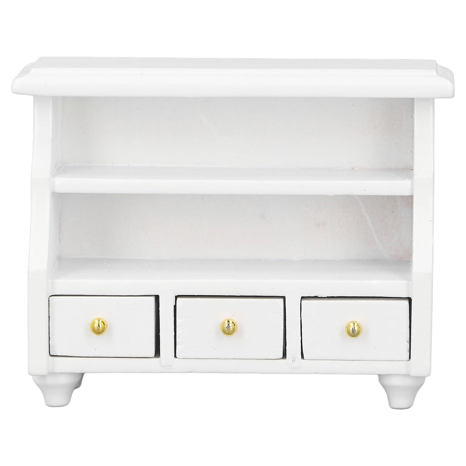 

Кукольный домик в масштабе 1/12, шкаф для хранения в ванной комнате с открывающимися ящиками для миниатюрной домашней сцены, декорация для витрины