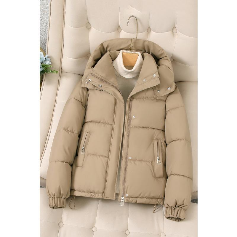 Women S Short Hooded Loose Fit Winter Cotton Padded Coat