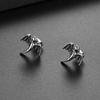 Vintage Stainless Steel Creative Flying Dragon Earrings For Women  Punk Wings Dragon Stud Earring Party Jewelry