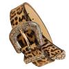 Unique Waist Belt Leopard Print Chain for Cowboy Cowgirl Stylish Hot Buckle Retro Hot Buckle Waist Chain Belt