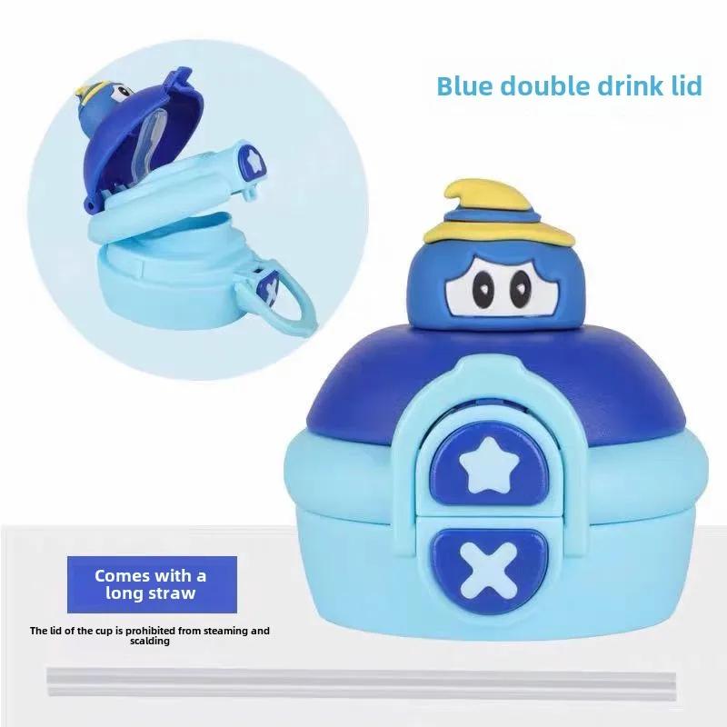 500ml Cartoon robot Kids Thermos Bottle Cute Children's Thermal Water Bottle Stainless Steel Thermos Mug For Student Water Cup