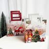 3pcs Thicked Christmas Gifts Packaging Bag Transparent Storage Bag Xmas Eve Tote Handbag  Gifts Box
