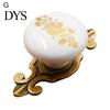 Drawer Knob Handle Thickening Comfortable Touch Round Ceramic Cabinet Cupboard Door for Furniture
