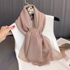 2023 Neue Mode Sommer Damen Einfarbig Strand Schal Seide Schals Stirnband Damen Stirnband Wickeltuch Sonnenschutz Hijab Großhandel