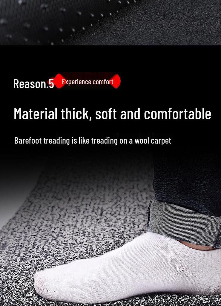 Compatible with 2018 Infiniti QX50: Full Set of Silk Loop Car Floor Mats