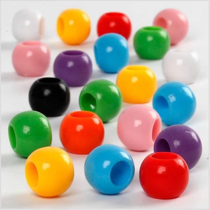 Round Plastic Beads with Large Hole. Ref 61835