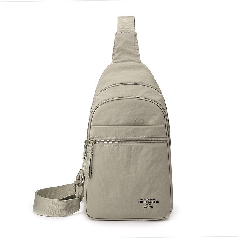 

Lightweight Chest Bag Outdoor Commuter Crossbody Bag Men s Multi-Compartment Shoulder Bag хакі